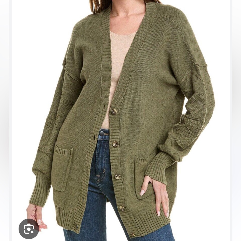 CABI green trinity cardigan